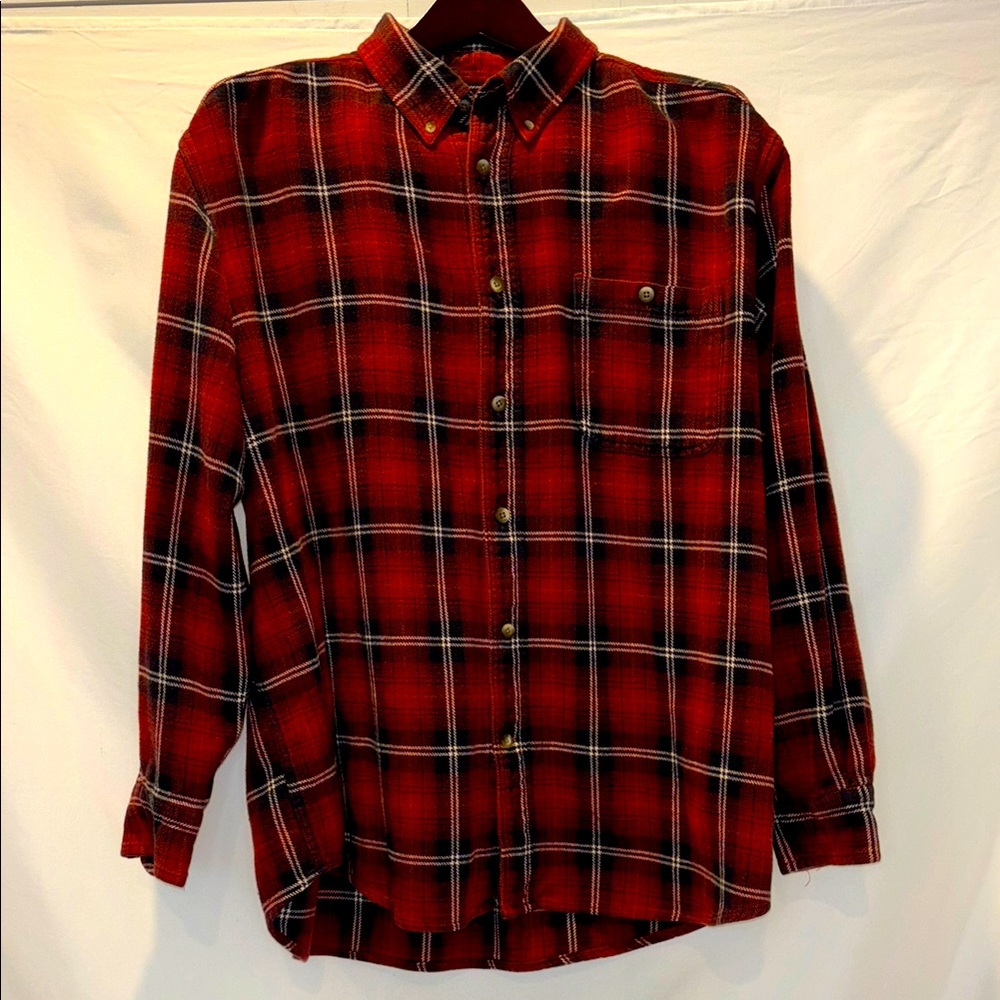 Men’s Plaid Flannel Long Sleeve Button Down Shirt Bob Timberlake Men’s XL